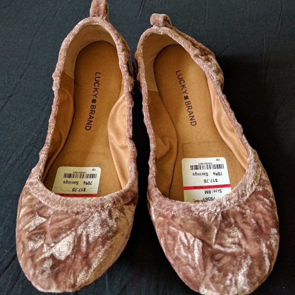 Lucky brand velvet flats
